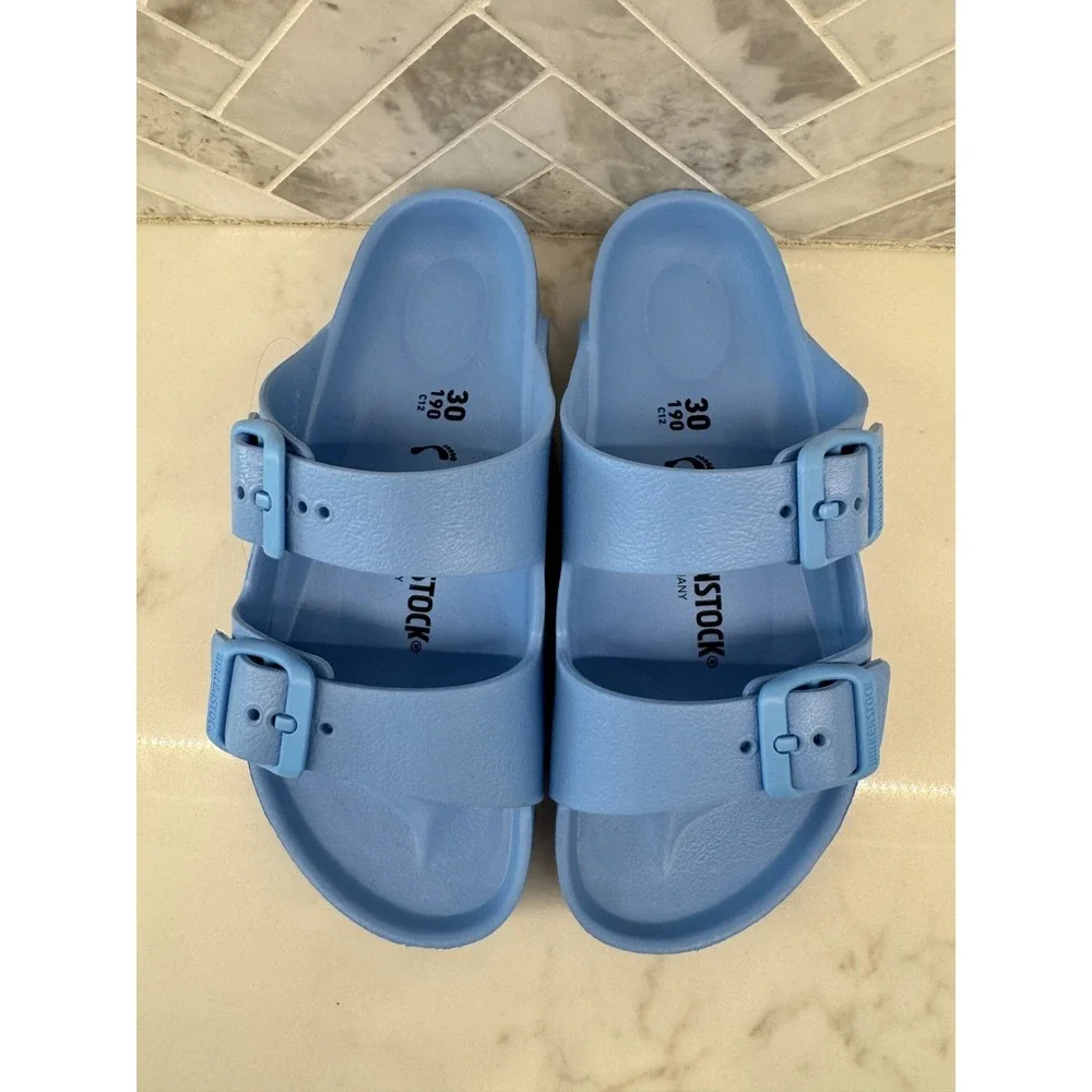 Birkenstock Arizona EVA Sandals Kids Youth Size 12 30 Sky Blue‎ Slip On Slides